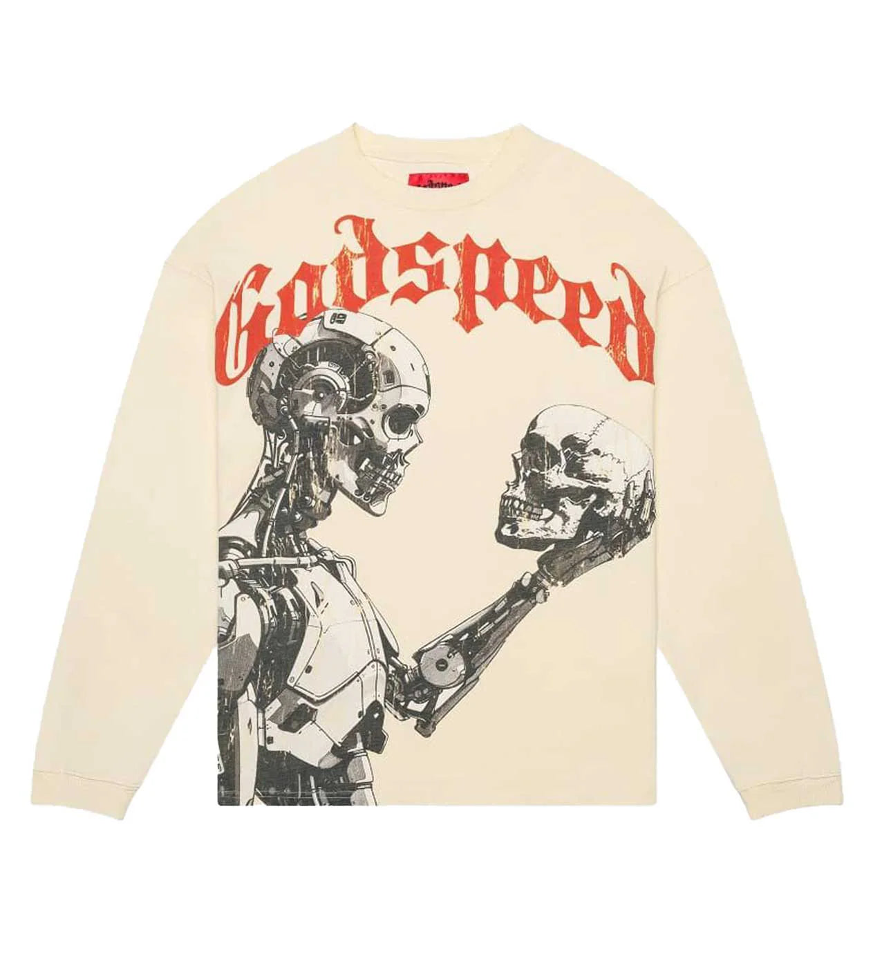 Godspeed “human vs ai” longsleeve (Bone)
