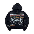 Mixed Emotions “Broken Wings” Zip Up Hoodie Black