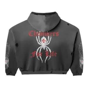 HMDD Black Widow Zip Up Hoodie (Black/Red)