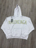 Balenciaga Tape Logo Hoodie (Grey)