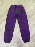Spider sweatpants dark purple/ black logo