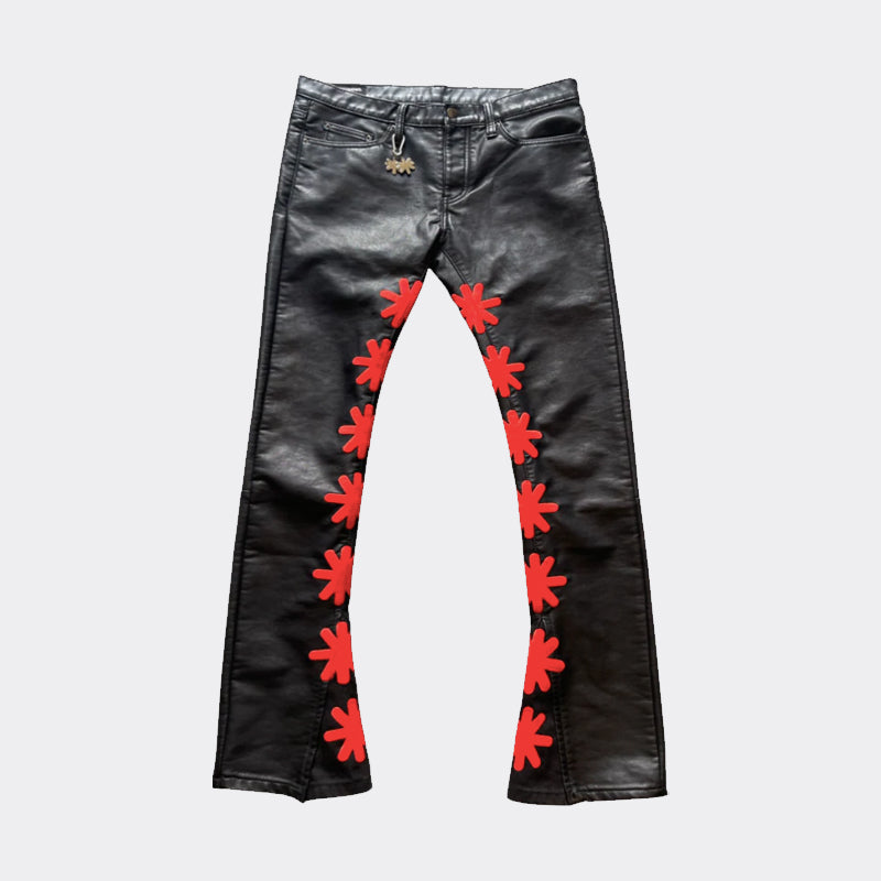 Lost Shdws Wax Jeans (Black/Red)