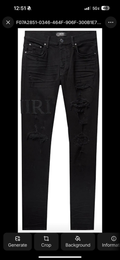 Amiri Side logo Jeans (Black)