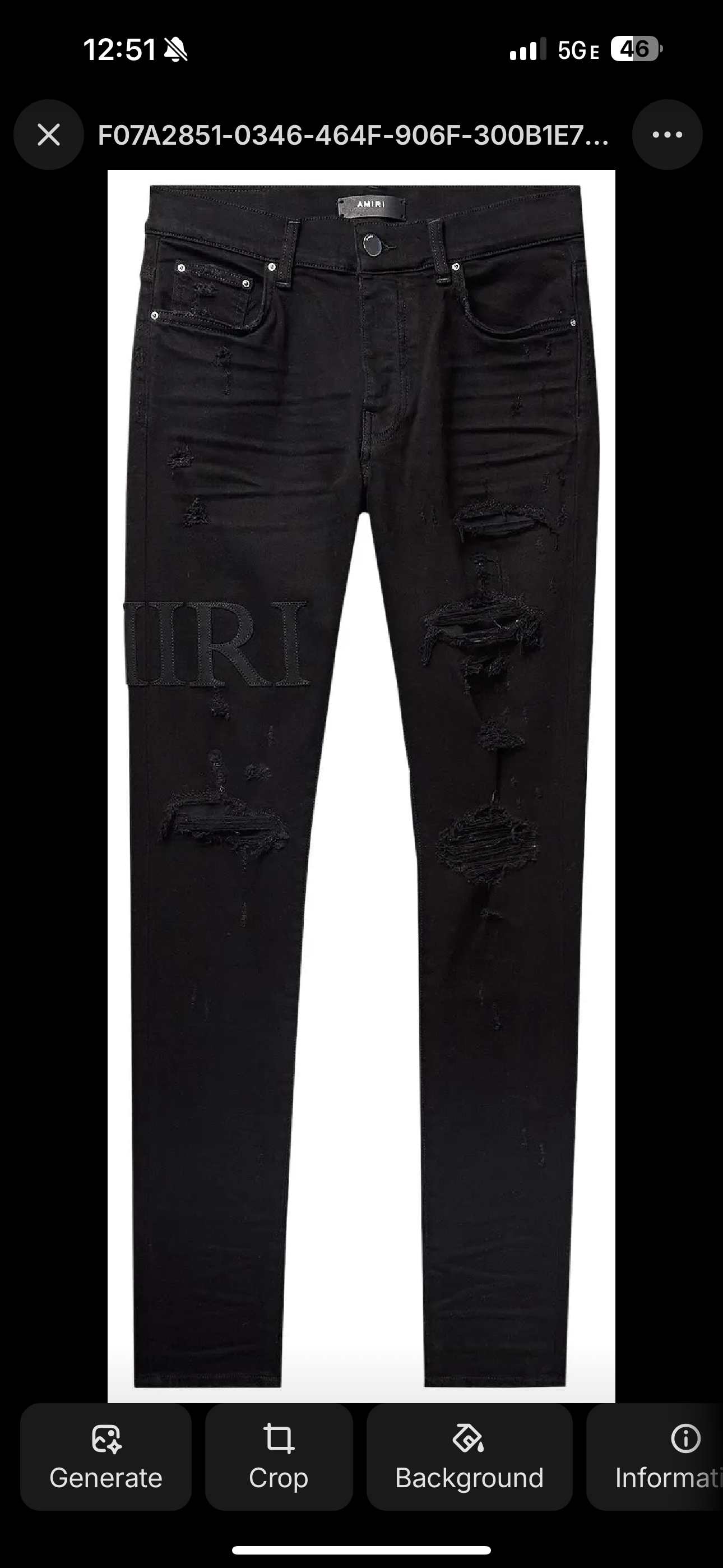 Amiri Side logo Jeans (Black)