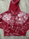 Vertabrae Graffiti Zip Up Hoodie red