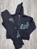 Godspeed Sweatsuit (Black/Light Blue)