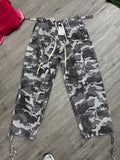 Vale lives rhinestone pants camo grey