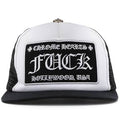 Chrome hearts trucker hat “fuck” (Black/White)