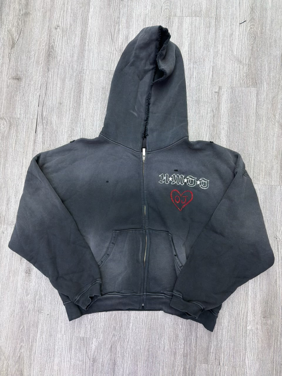 Hmdd Rosebowl Zip Up hoodie Black