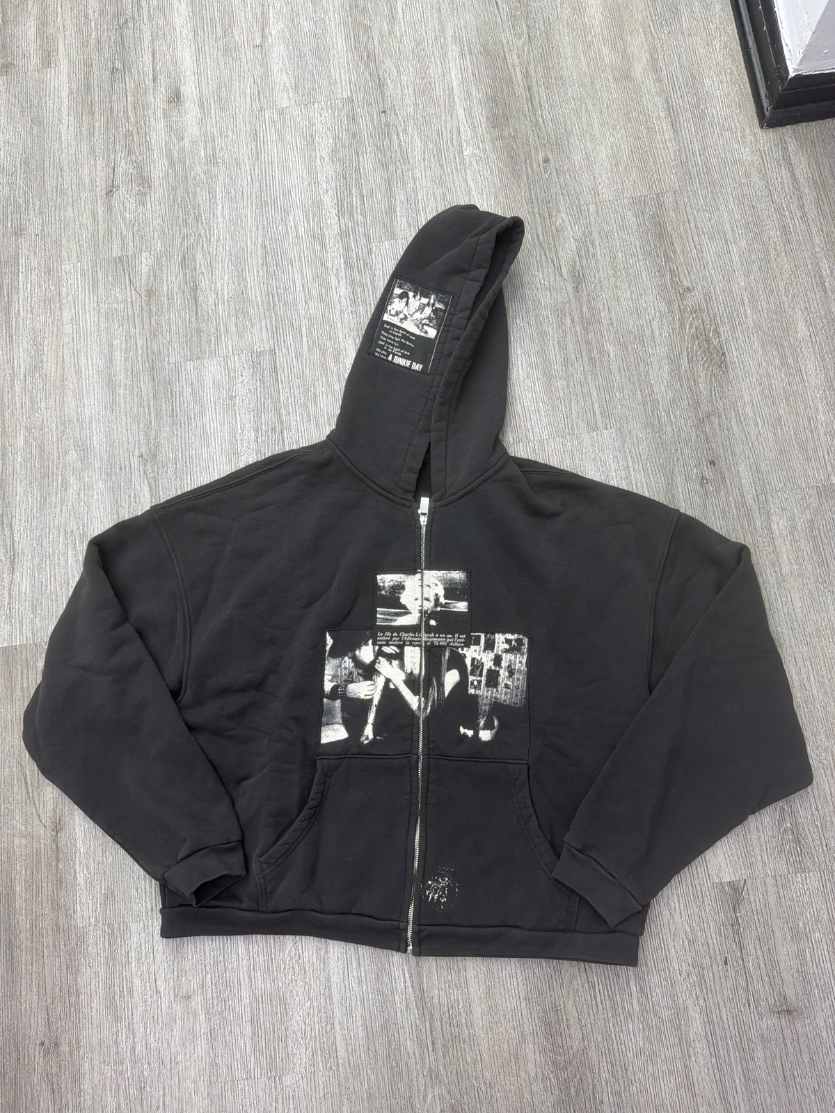 Enfants Riches Deprimes Maxfield Exclusive Zip Up Hoodie Black