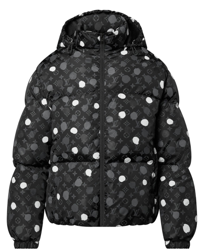 Louis Vuitton Kusama painted dots puffer black
