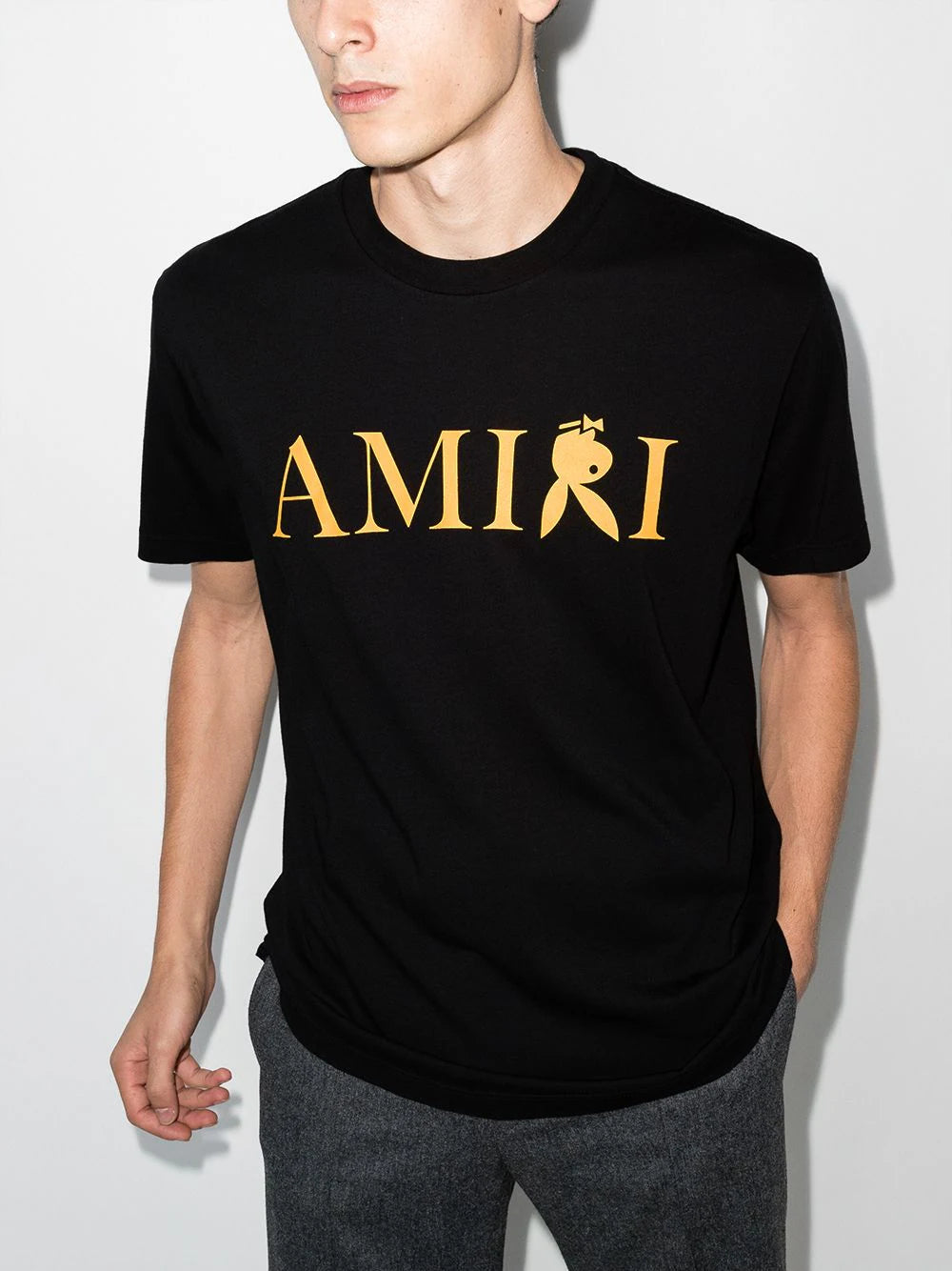 Amiri “Reverse Bunny” Tee (Black/Yellow)