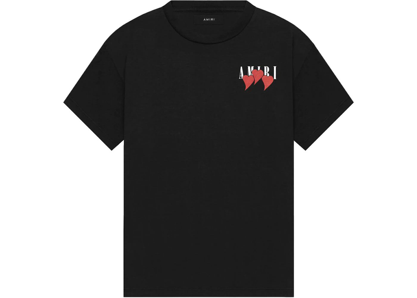 Amiri 3 Heart Tee (Black/Red)