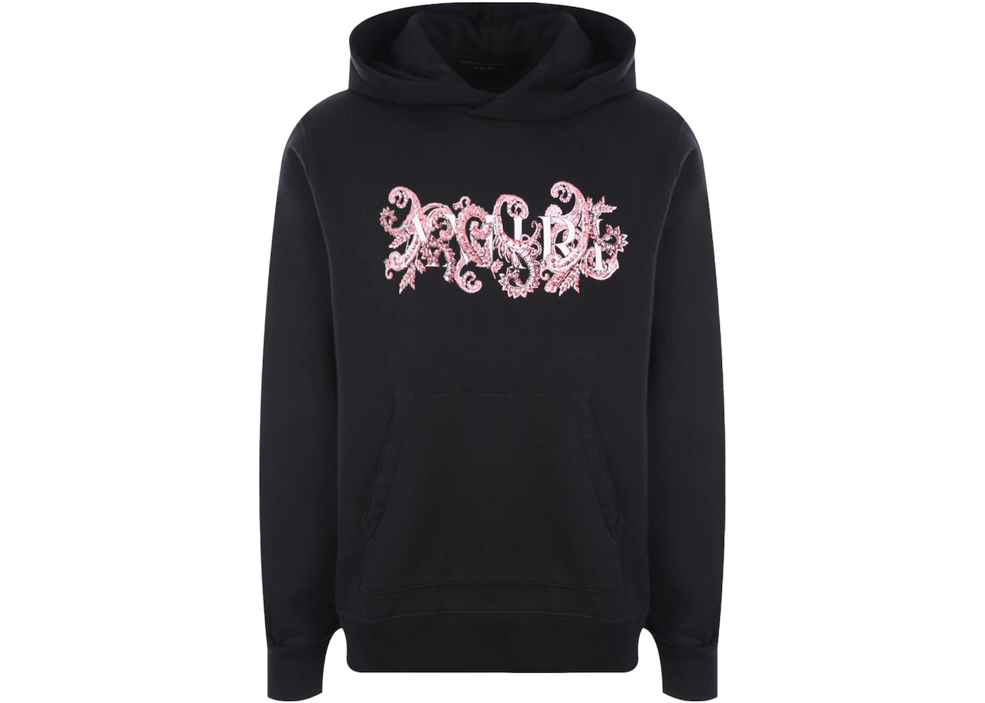 Amiri Logo Paisley Hoodie (Black/Red)