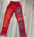 Vertabrae Sweatpants (Red/Navy)