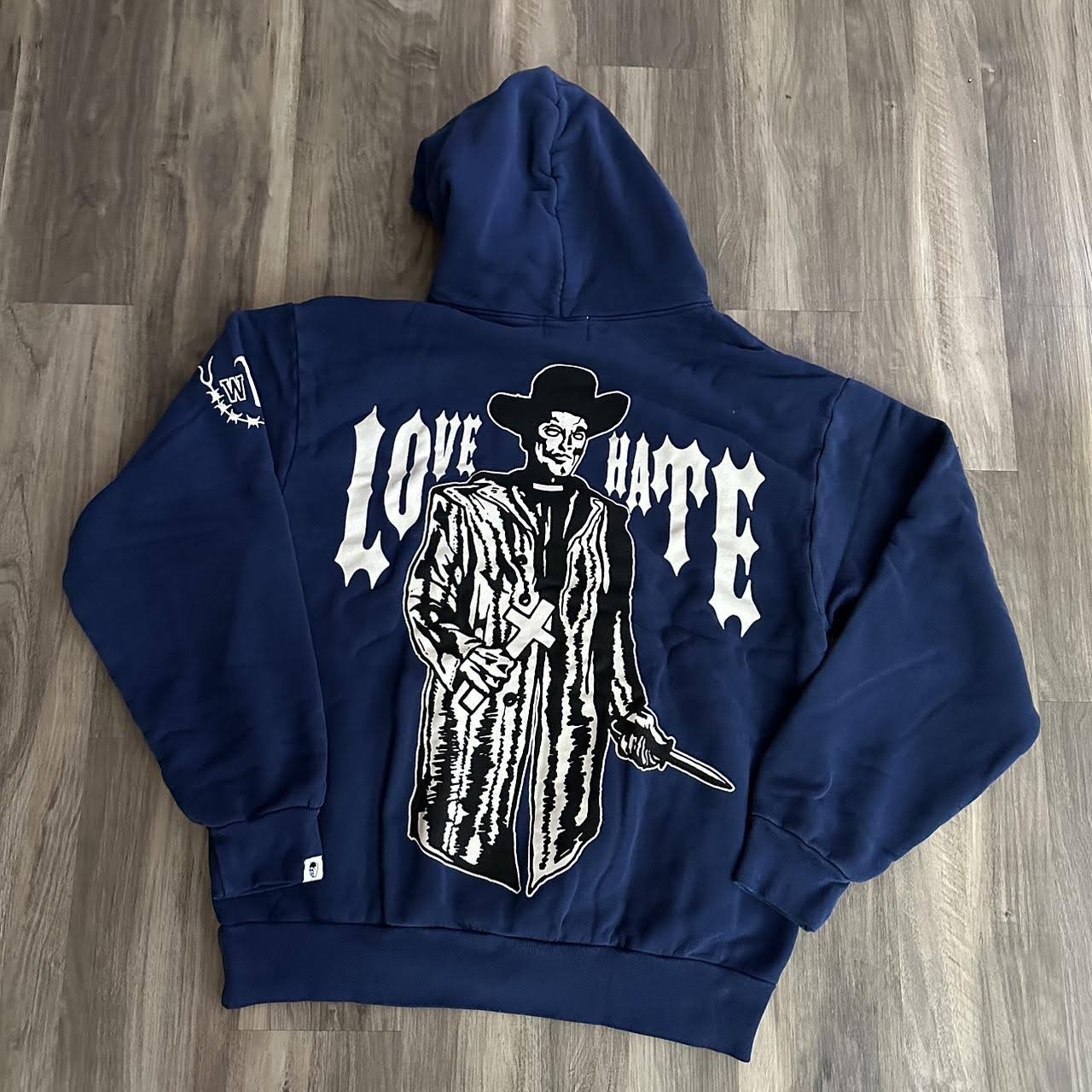 Warren Lotas “Love Hate” Hoodie (Navy)