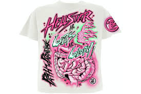 Hellstar “No Guts No Glory” Tee (White/Pink)