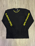 Chrome Hearts longsleeve neck logo black/ neon yellow