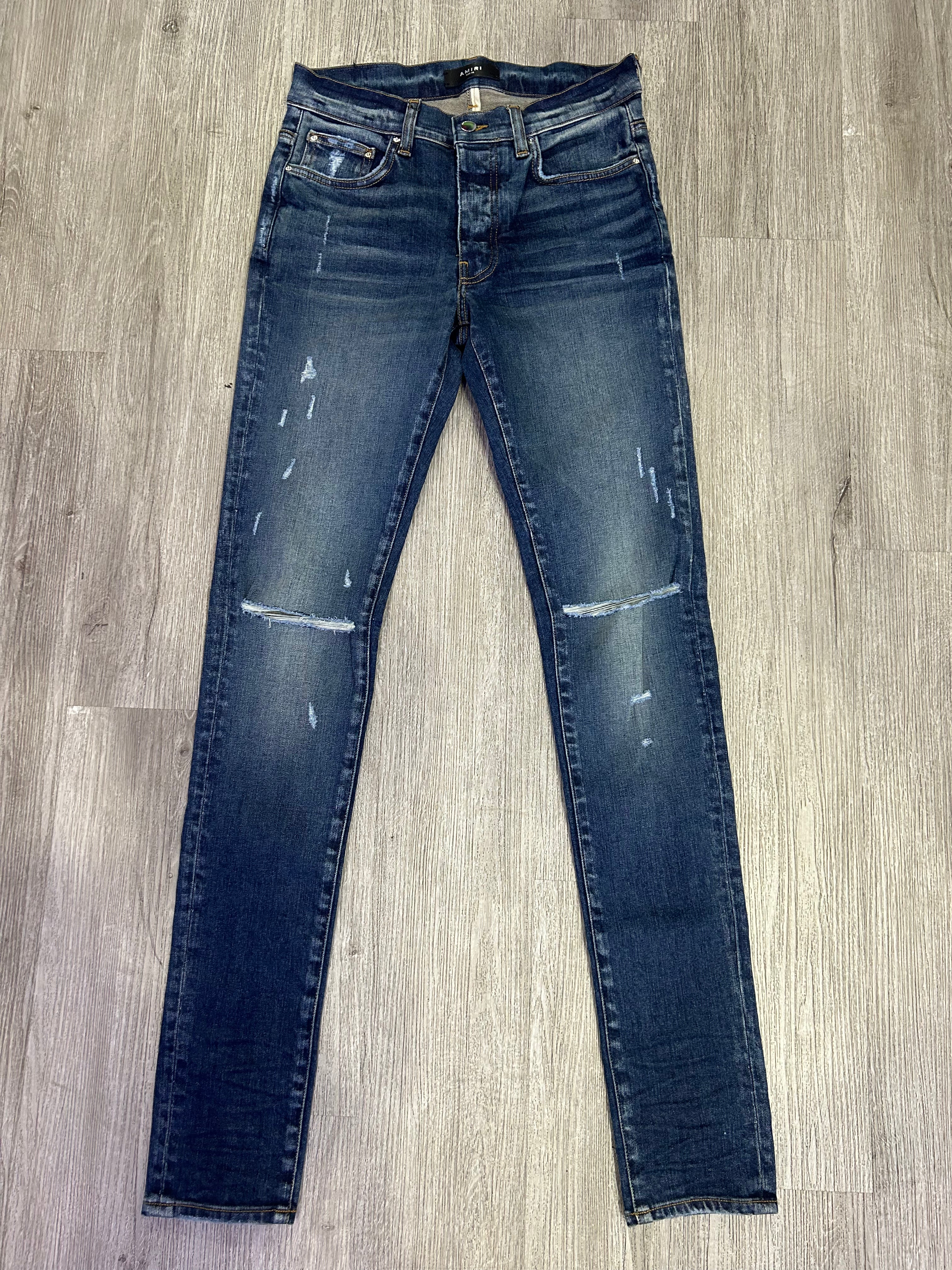 Amiri jeans plain blue wash