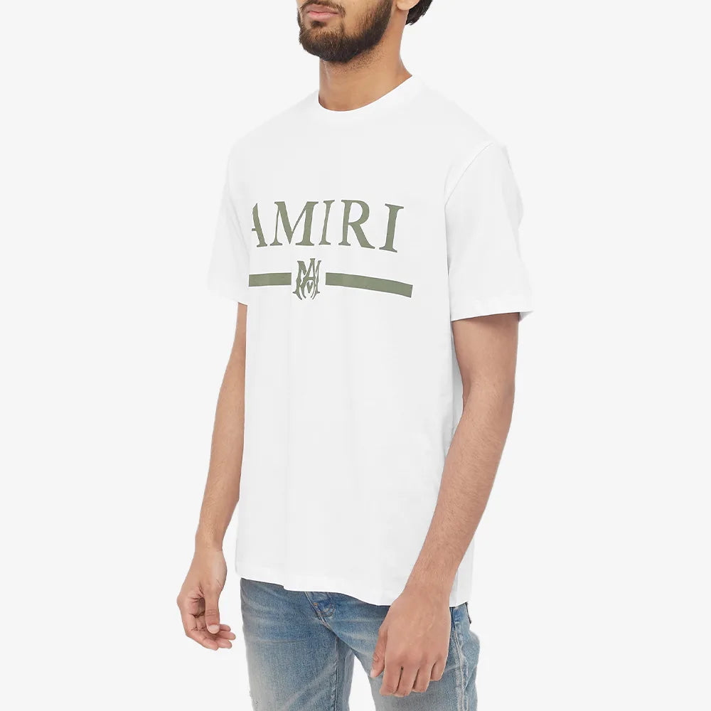 Amiri MA Bar Tee (White/Green)