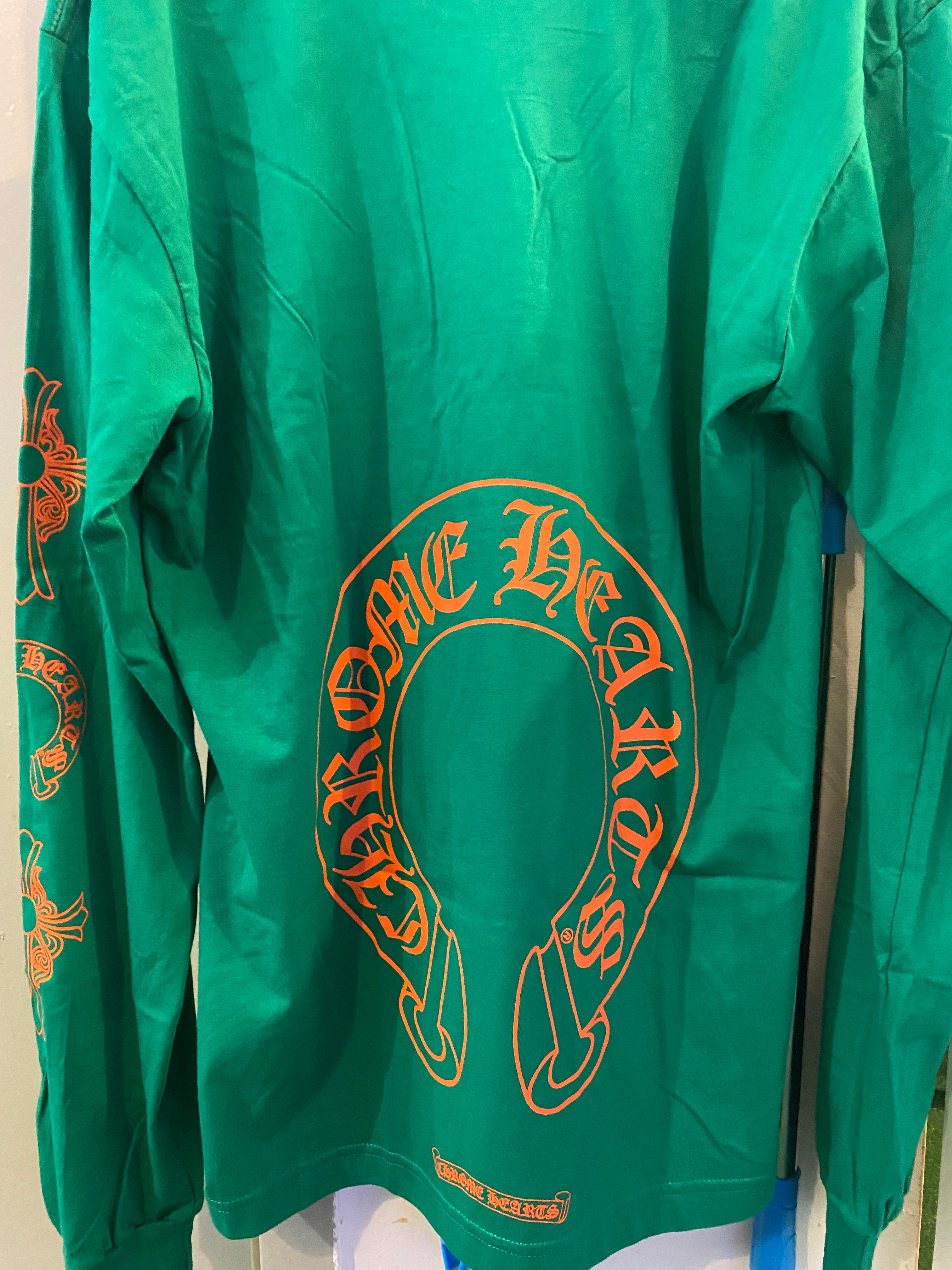 Chome Hearts Horseshoe Green/Orange Longsleeve
