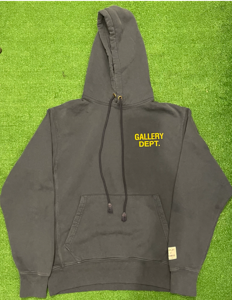 Gallery Dept Hoodie Navy and yellow