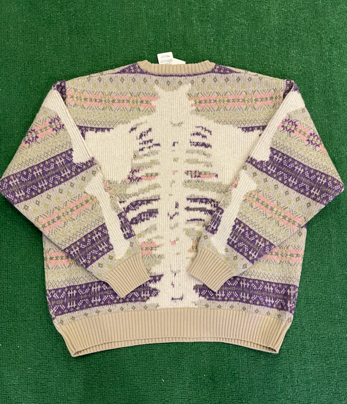 Kapital Knit Crewneck purple/beige