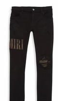 Amiri Black Jean Camo Applique Logo