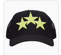 Amiri 3 star trucker hat black/ lime