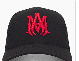 Amiri MA Trucker hat black/ red