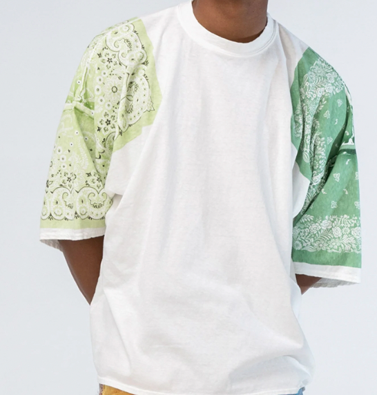 Kapital White Green Bandanna Tee