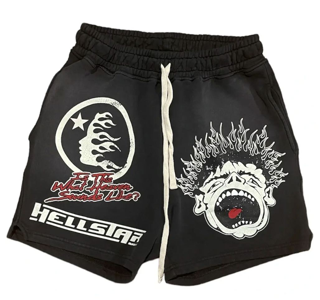 Hellstar “Records” Shorts Black