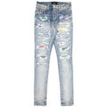 Amiri Rainbow Bandana Light Blue Jeans
