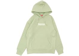 Supreme Box Logo Hooded Sweatshirt Sage