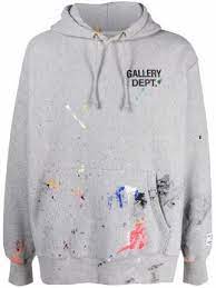 Gallery Dept Hoodie Paint Splatter (Grey)