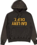 Gallery Dept fucked up logo hoodie black and yellow