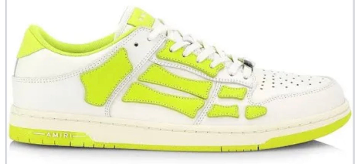 Amiri Skeleton low top sneakers (neon yellow/ white)