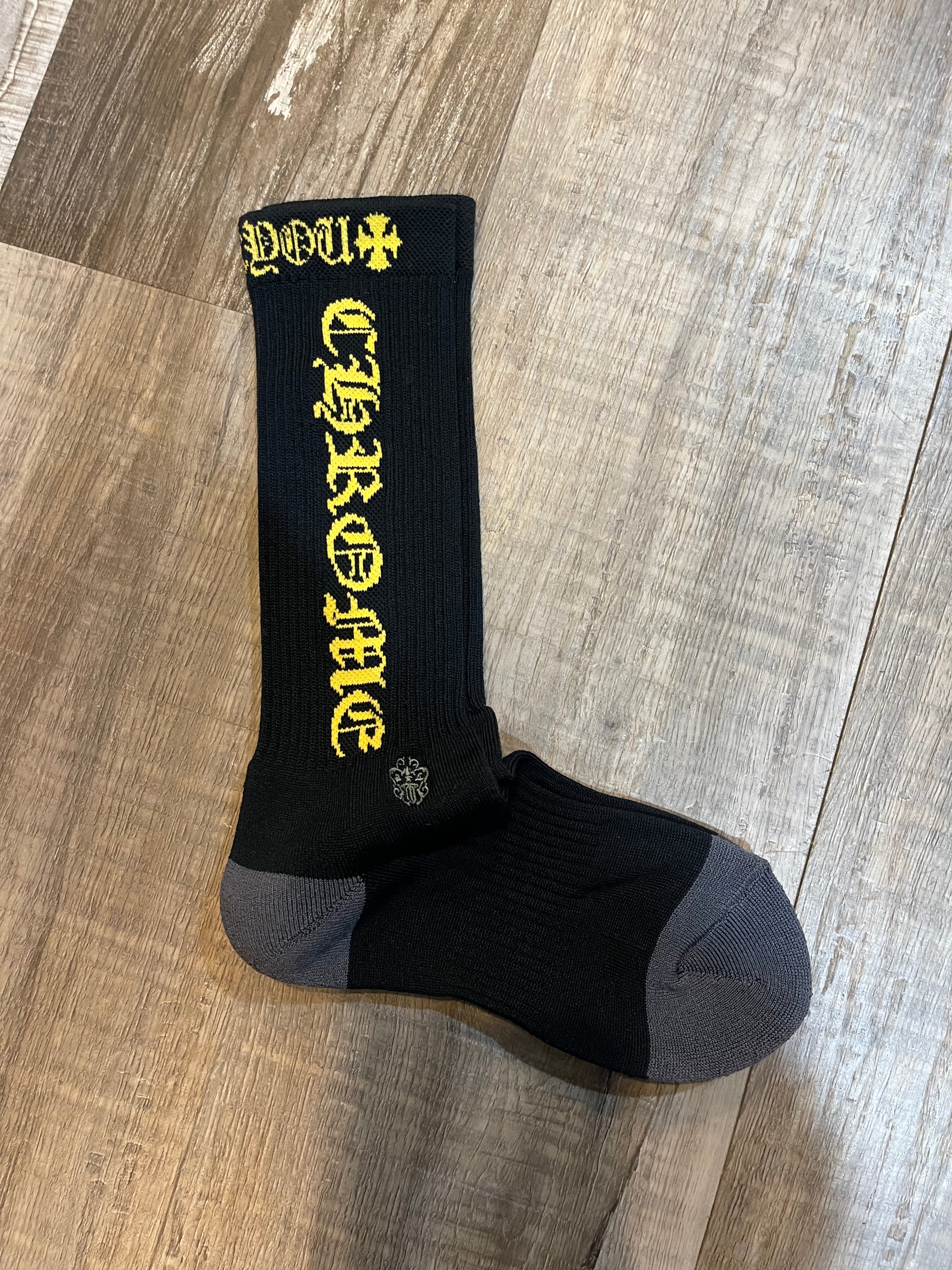 Chrome Logo Sock (Black/Yellow)