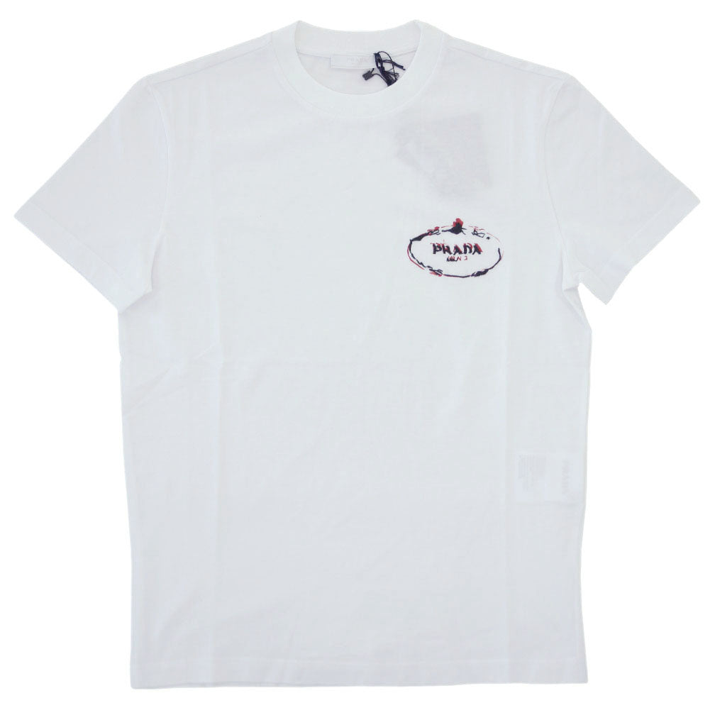 Prada small logo red/navy tee