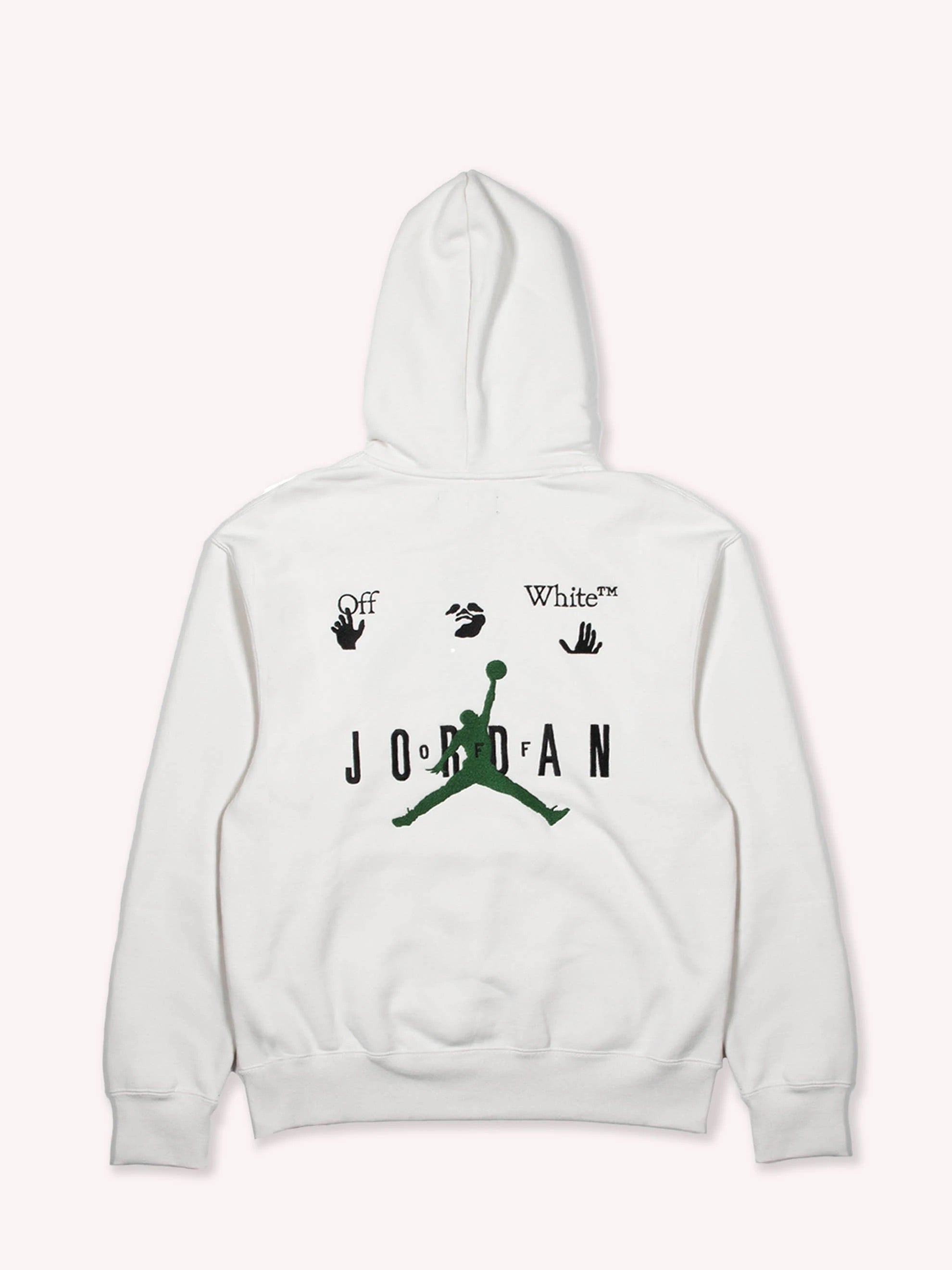 Off-White X Jordan Hoodie (White/Black/Green)