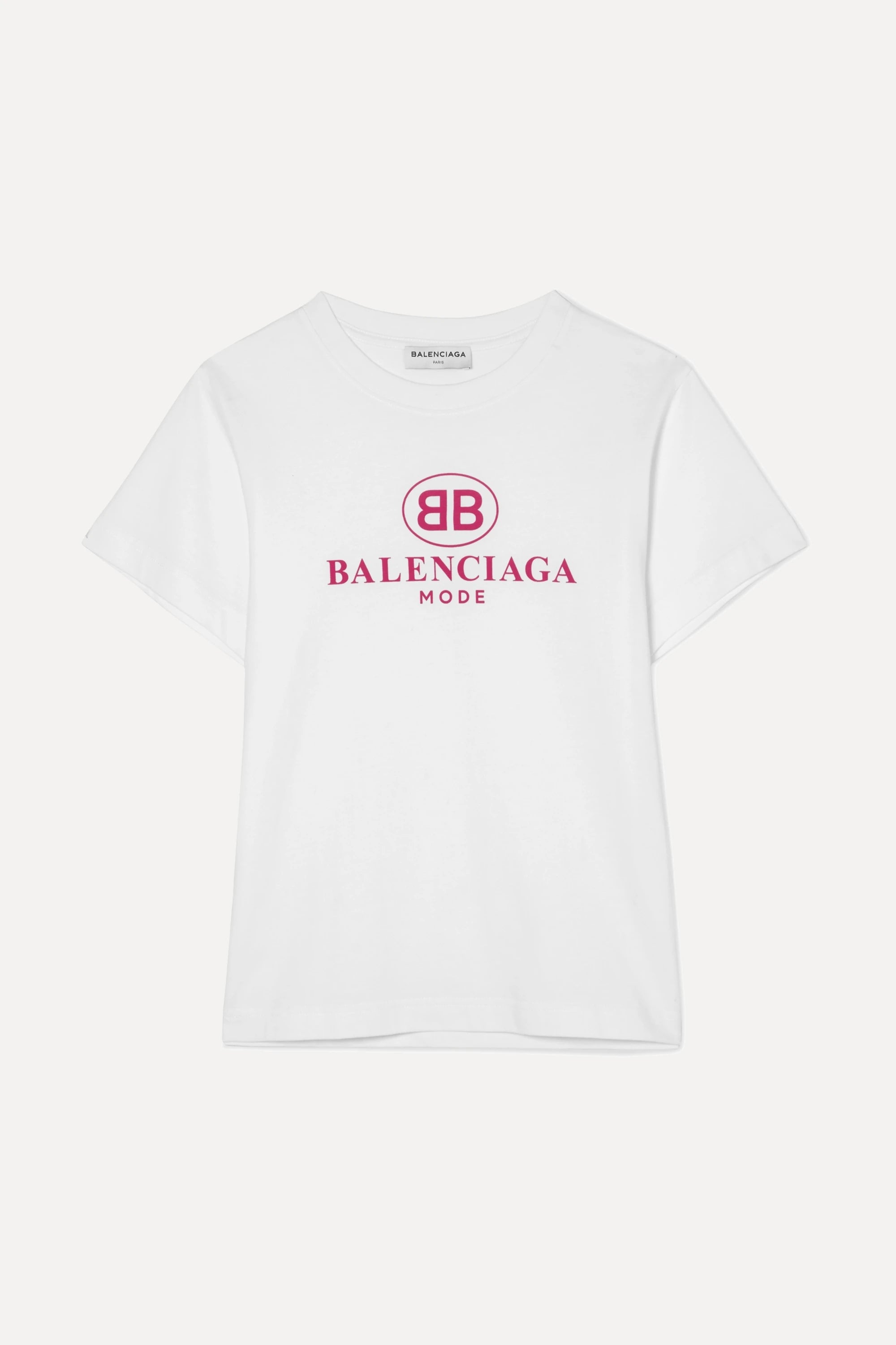 Balenciaga Women Mode Tee (White/Pink)