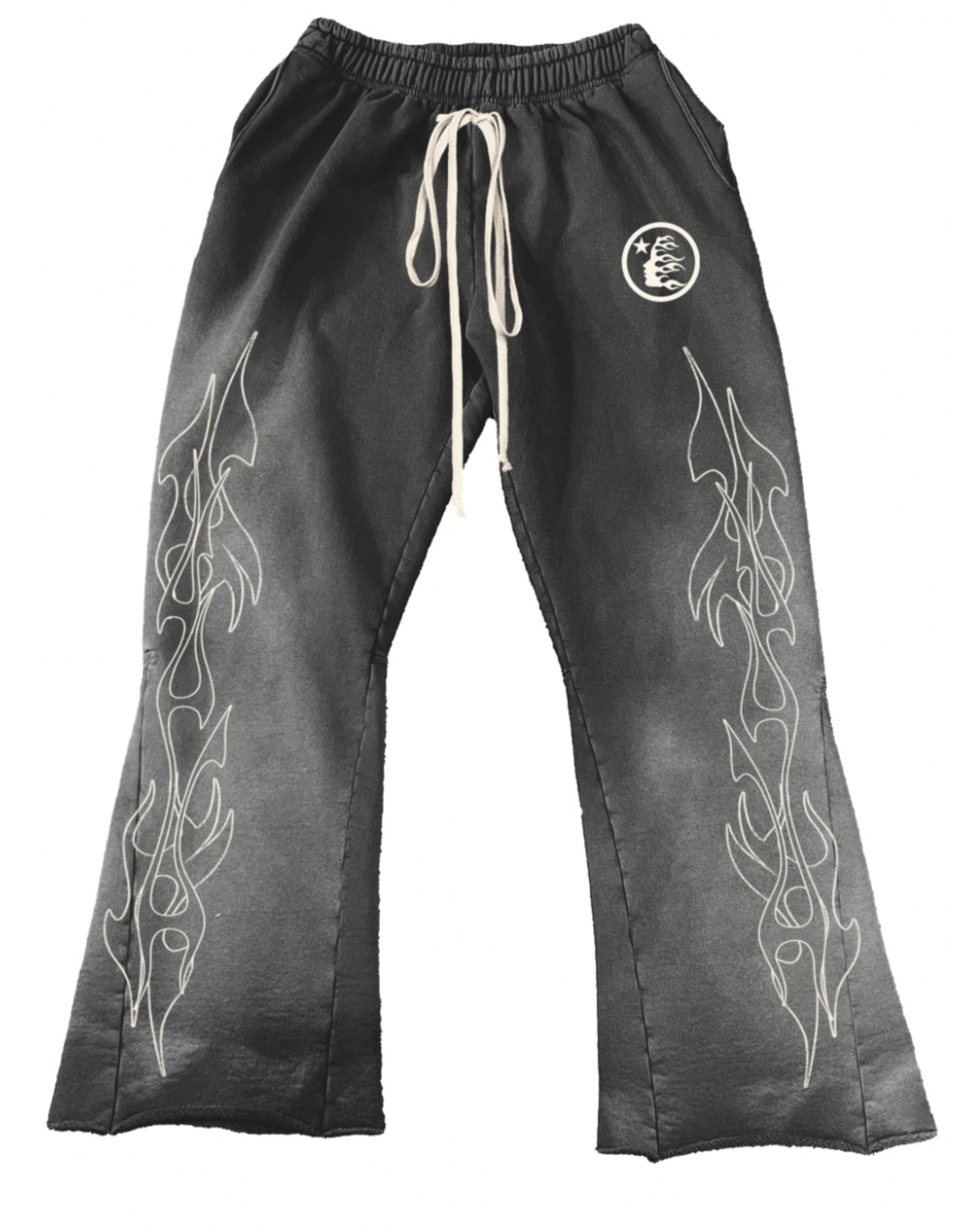 Hellstar Flame “Flare” Sweatpants (Black)