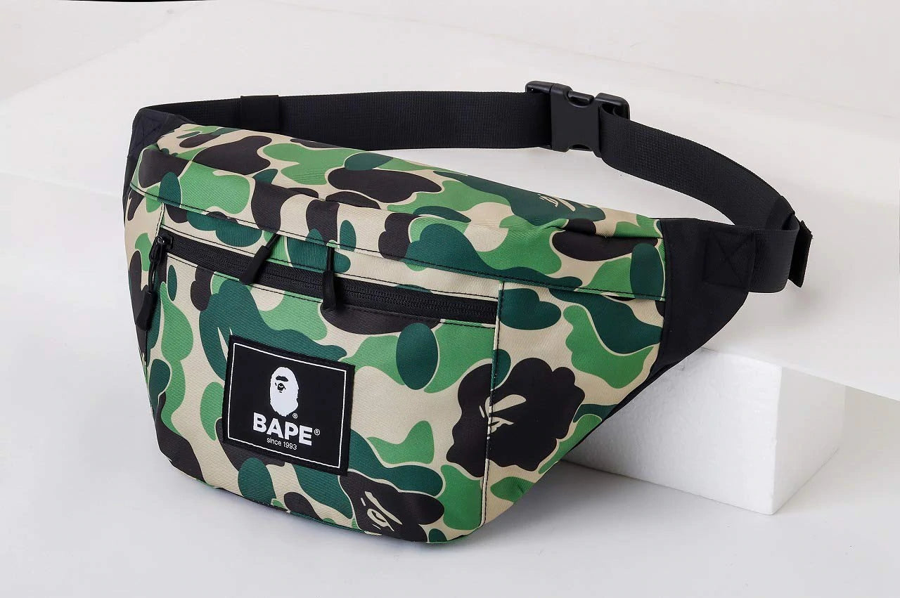 Bape Green Camo Waist Bag