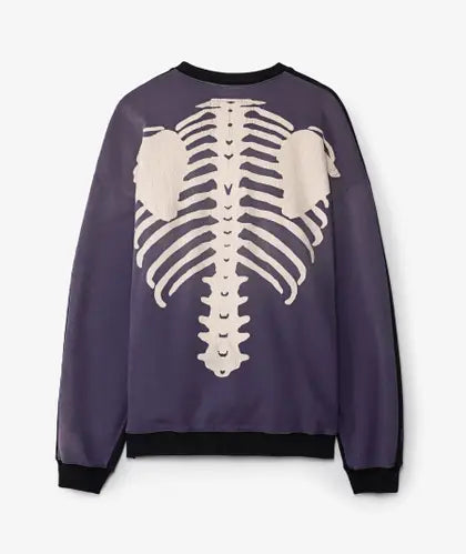 Kapital Skeleton Crewneck (Purple/Black)