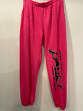 Spider sweatpants hot pink