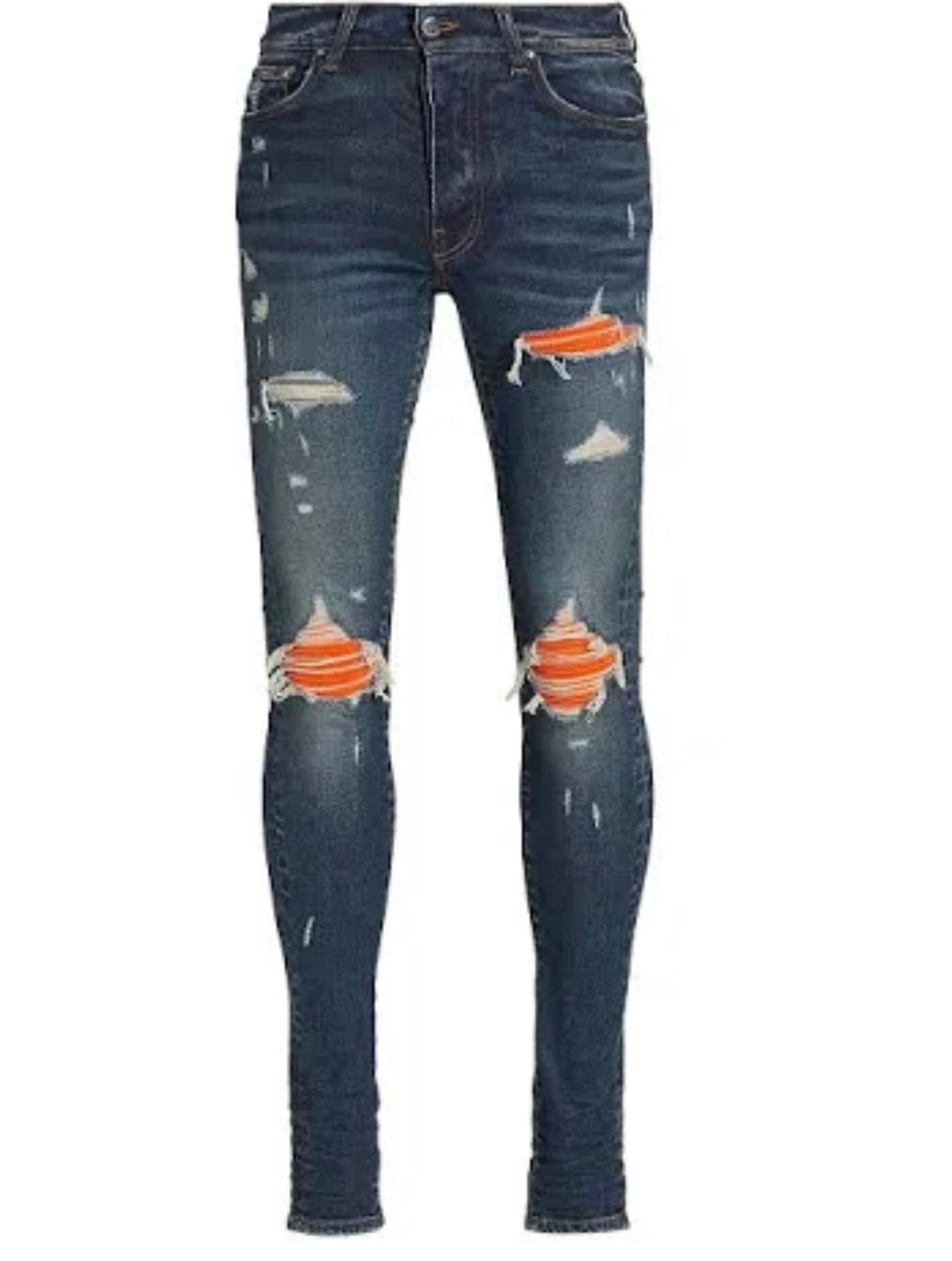 Amiri MX1  jeans (dark blue/orange)