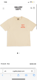 Gallery Dept French Logo Tee (Cream/Red)