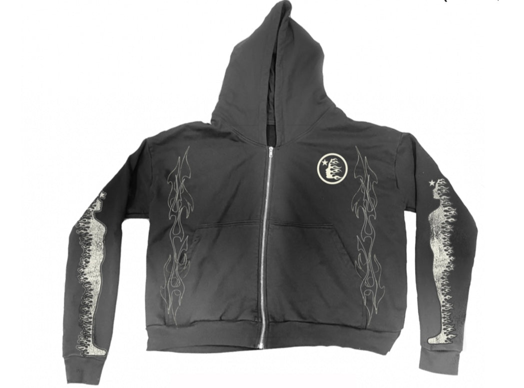 Hellstar “X4” Zip Up Hoodie (Black)