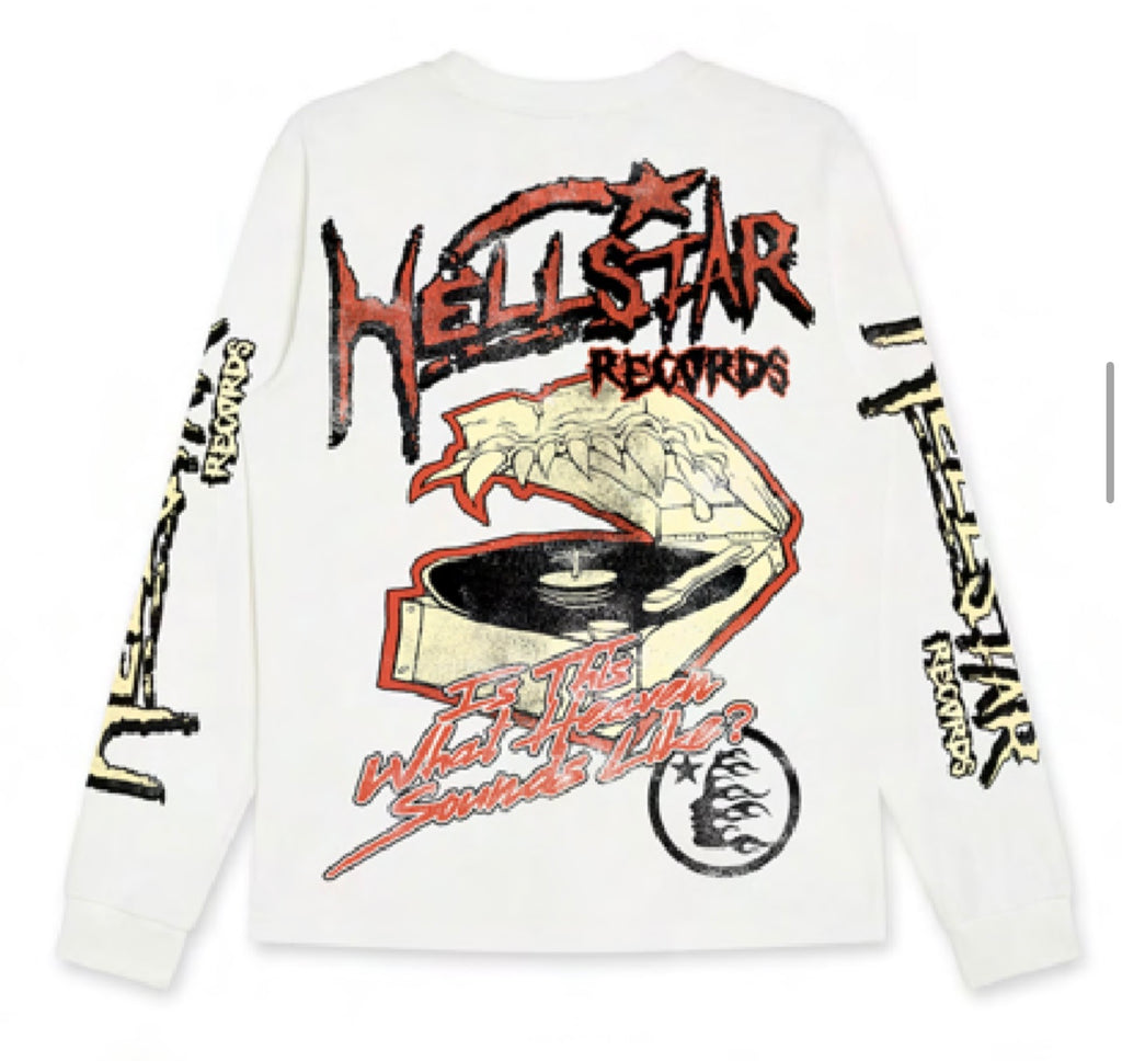 Hellstar “Records” Longsleeve (White)
