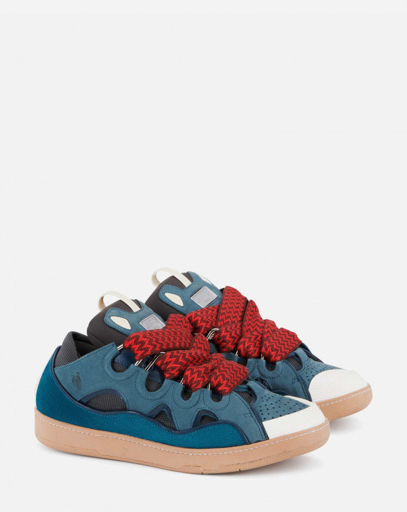 LANVIN Curb Sneaker (Blue/Red)